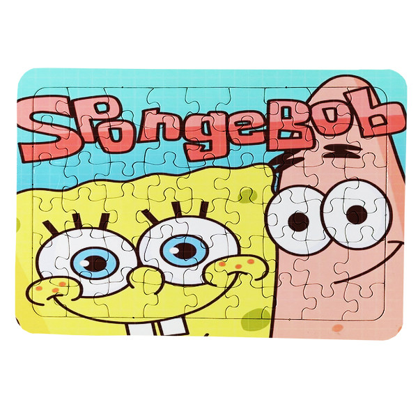 پازل 54 تکه طرح انیمیشن باب اسفنجی کد LO3