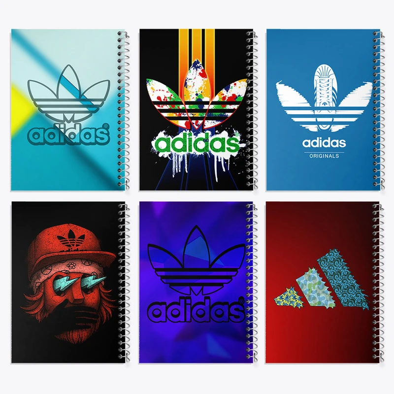 دفتر نقاشی 50 برگ خندالو طرح آدیداس (Adidas) کد 803 مجموعه 6 عددی