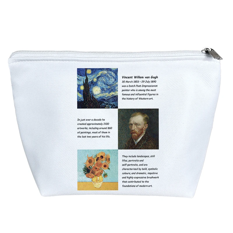 کیف لوازم آرایش دخترانه خندالو مدل زندگینامه ونگوگ کد H1