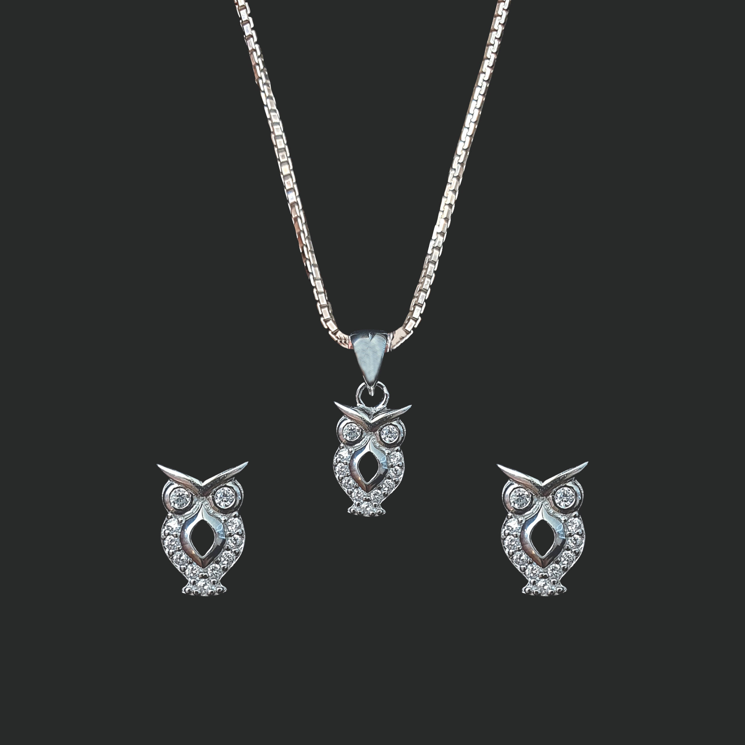 نیم ست نقره زنانه مدل A326