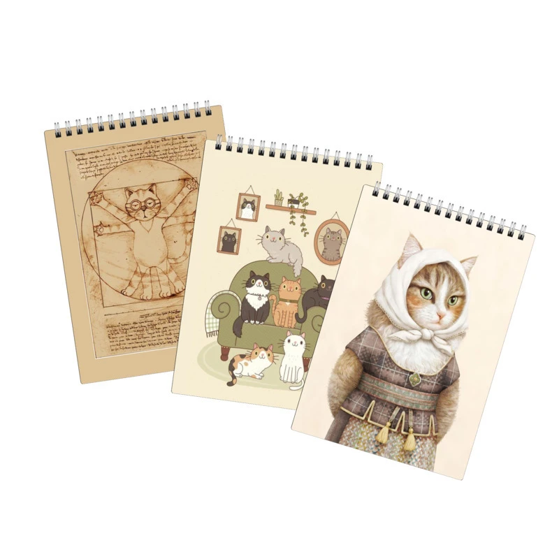 دفتر نقاشی 40 برگ لالالی لو طرح تم گربه کد 19 مجموعه 3 عددی