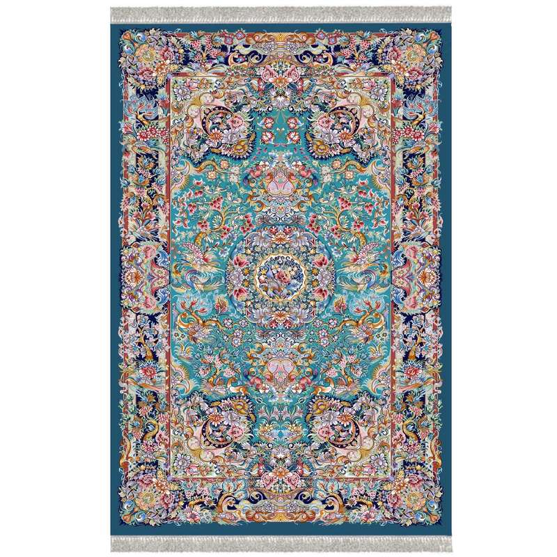 فرش پارچه ای مدل ابریشم نما طرح الماس کد 1-1320