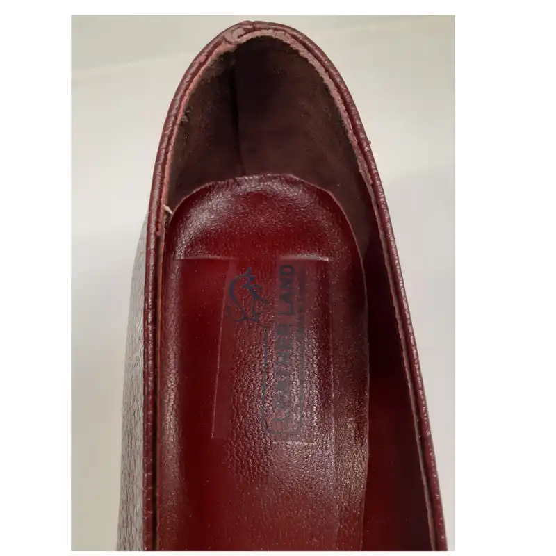 صندل زنانه سرزمین چرم کد 1492 رنگ زرشکی