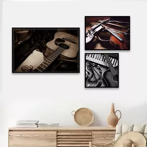 تابلو بکلیت طرح ساز موسیقی گیتار مدل B-808 مجموعه 3 عددی