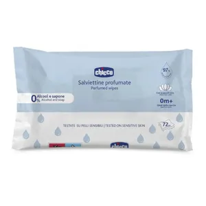 دستمال مرطوب کودک چیکو مدل salviettine profumate بدون حساسیت 72 عددی