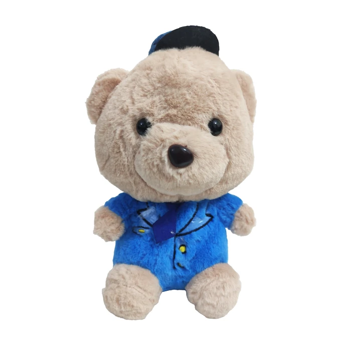 عروسک مدل خرس کلاه دار کرواتی ارتفاع 25 سانتی متر
