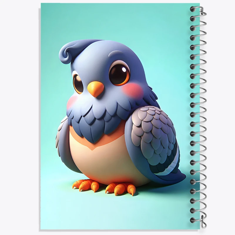 دفتر مشق 100 برگ خندالو طرح کبوتر بانمک کد F8412