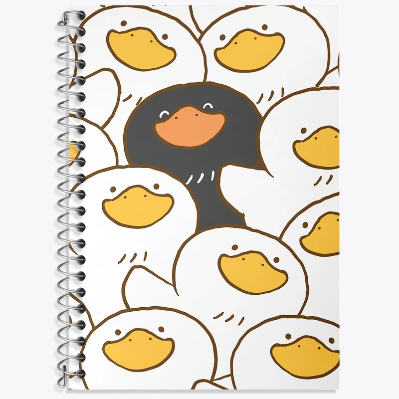 دفتر زبان 50 برگ خندالو مدل دو خط طرح اردک کد N865