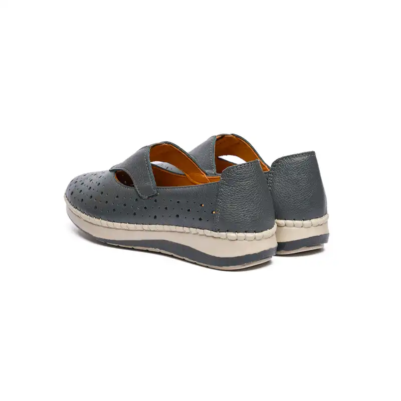 کفش طبی زنانه مدل ترکان تابستانی تمام چرم رنگ طوسی