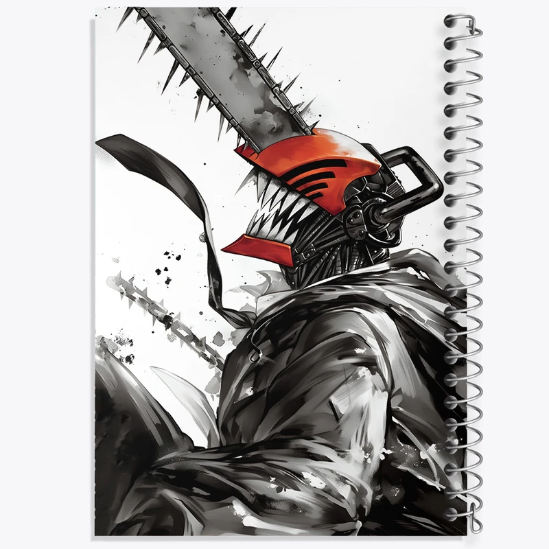 دفتر مشق 100 برگ خندالو طرح انیمه مرد اره ای کد F5577