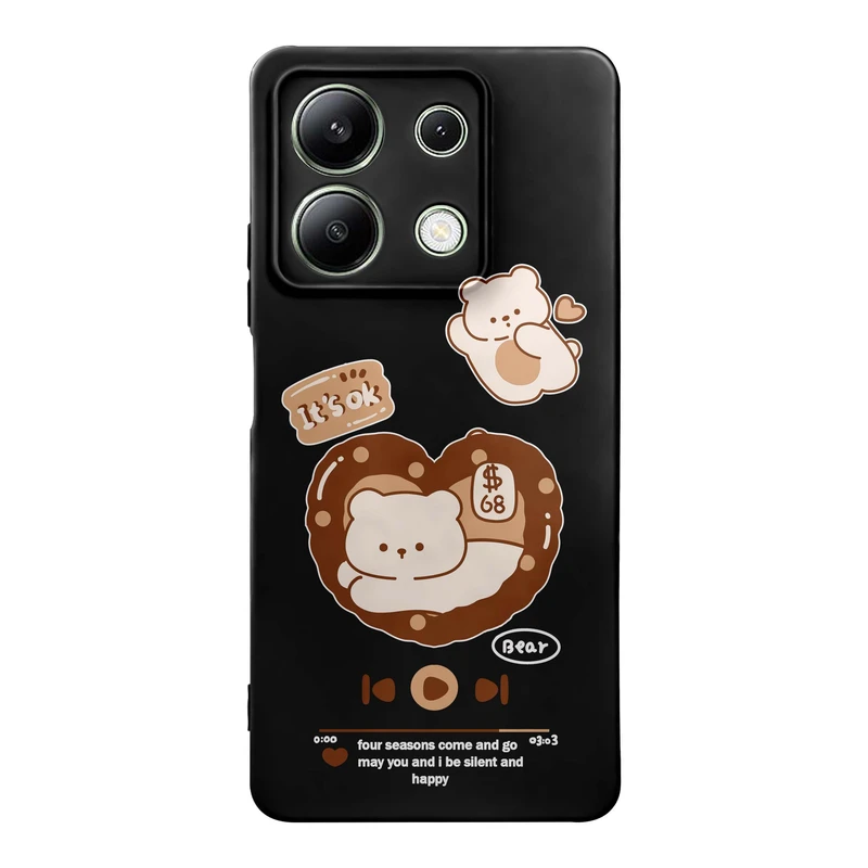 کاور قاب گارد طرح موزیک خرس کد a8770 مناسب برای گوشی موبایل شیائومی Redmi Note 13 4G