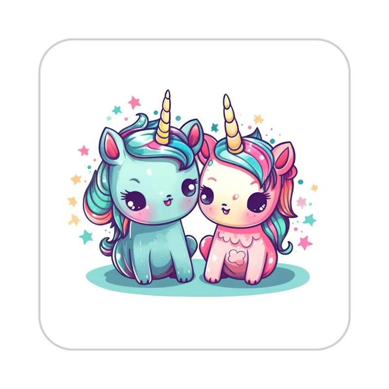 زیر لیوانی کاکتی طرح اسب تک شاخ و یونیکورن مدل mp29574