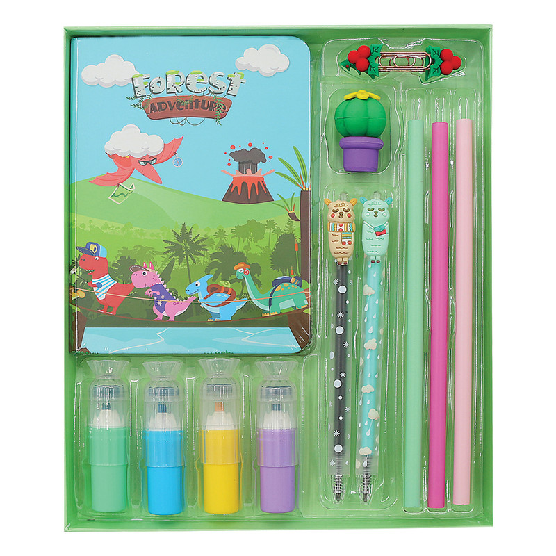 ست لوازم التحریر فندل طرح جنگل مدل FB9240 مجموعه 15 عددی