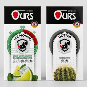 کاندوم تاخیری اورز مدل ICE MOHITO بسته 12 عددی به همراه کاندوم خاردار اورز مدل DOTTED بسته 12 عددی