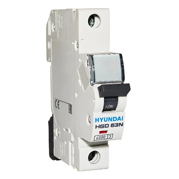 فیوز مینیاتوری تک فاز 16 آمپر هیوندای مدل HGD 63N تیپ B16
