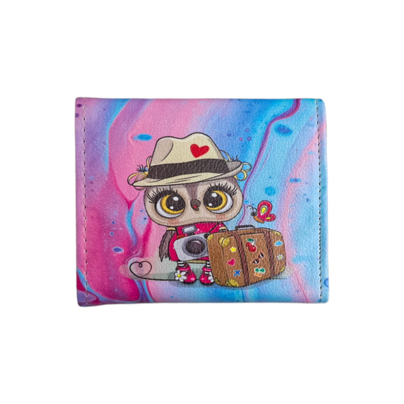 کیف پول زنانه مدل جغد قلب و چمدان