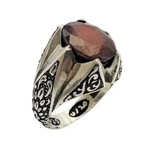 انگشتر نقره مردانه مدل گارنت کد 4479878