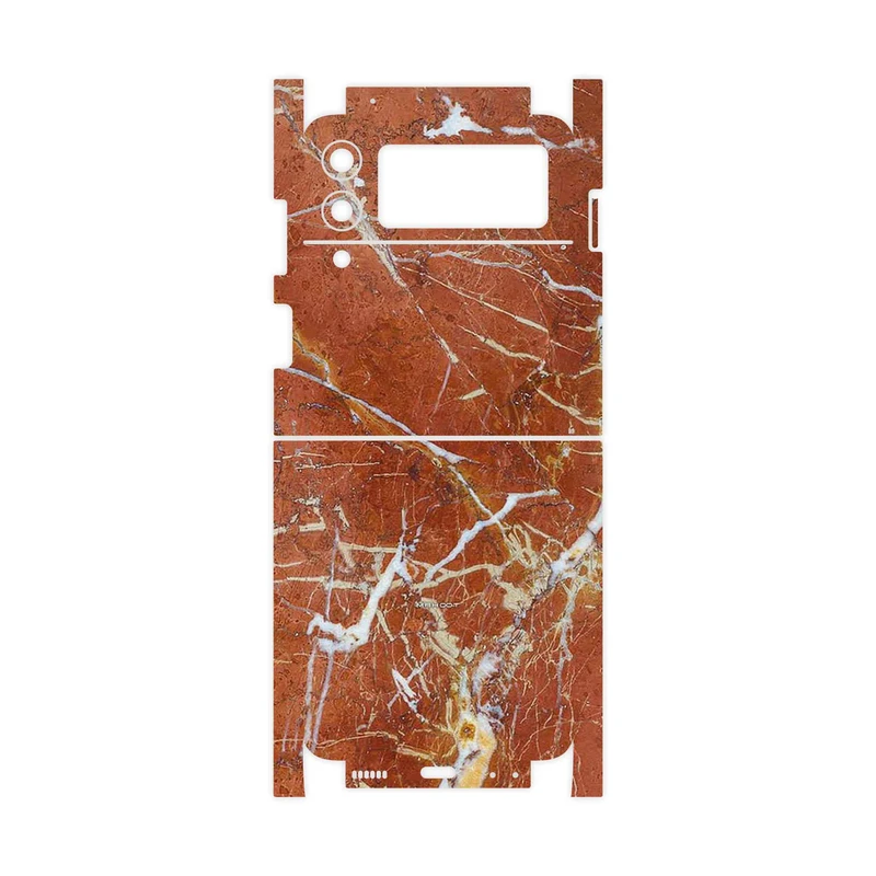 برچسب پوششی ماهوت مدل Red Marble-FullSkin مناسب برای گوشی موبایل سامسونگ Galaxy Z Flip3 5G