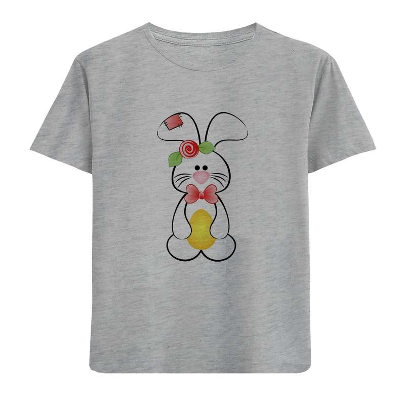 تی شرت آستین کوتاه دخترانه مدل خرگوش D55
