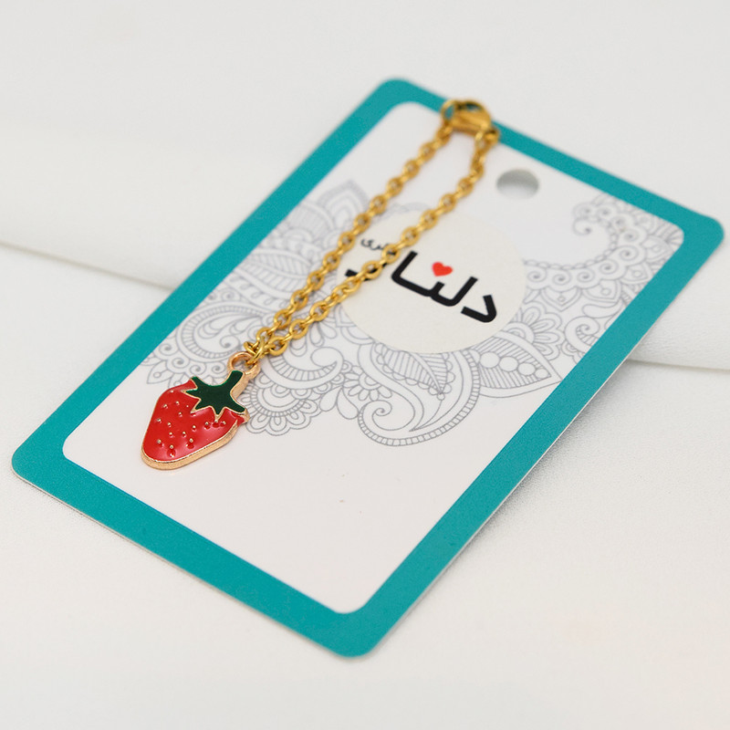 آویز ساعت زنانه دلنار گالری مدل توت فرنگی 2 آویز ساعت زنانه دلنار گالری مدل توت فرنگی 2