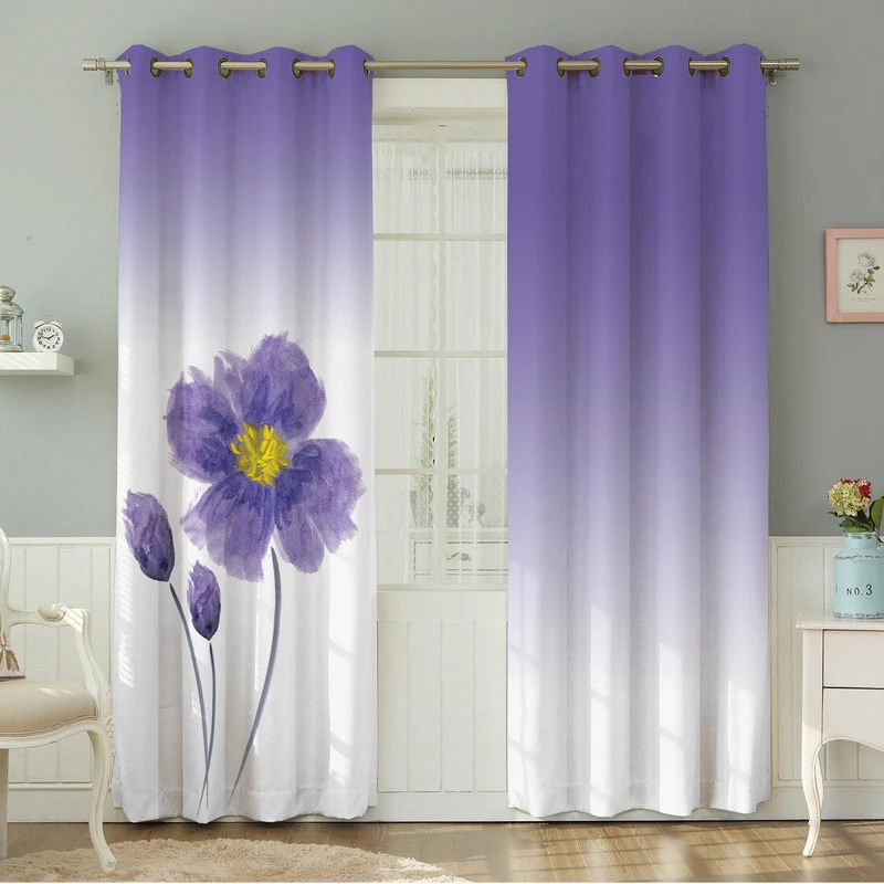 پرده نیروانا طرح   گل مدل هازان کد 4272 سایز 140×280 سانتی متر