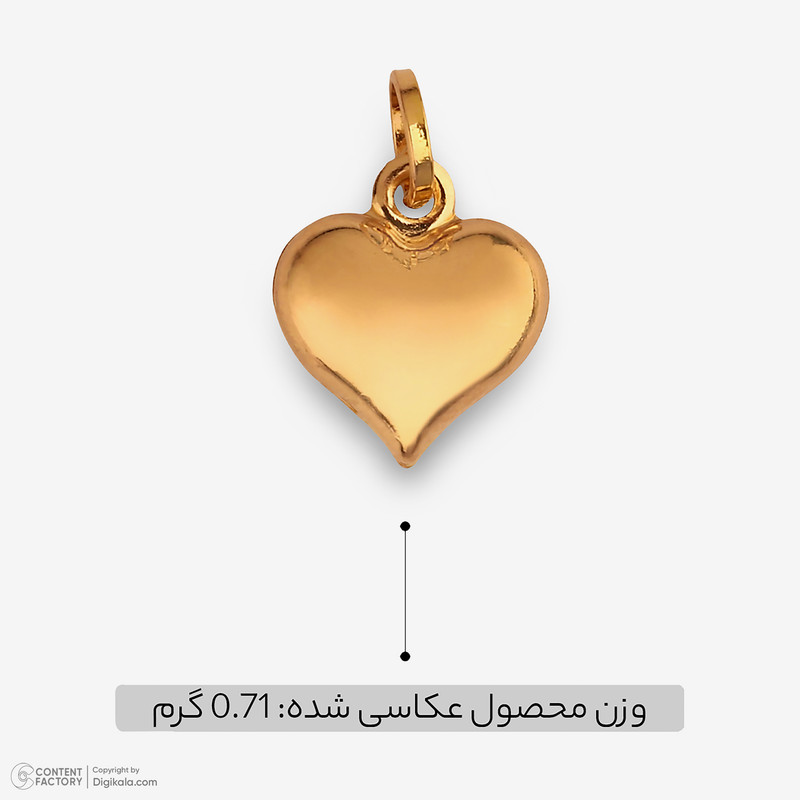 آویز گردنبند طلا 18 عیار زنانه نگین طرح قلب تو پر آویز گردنبند طلا 18 عیار زنانه نگین طرح قلب تو پر