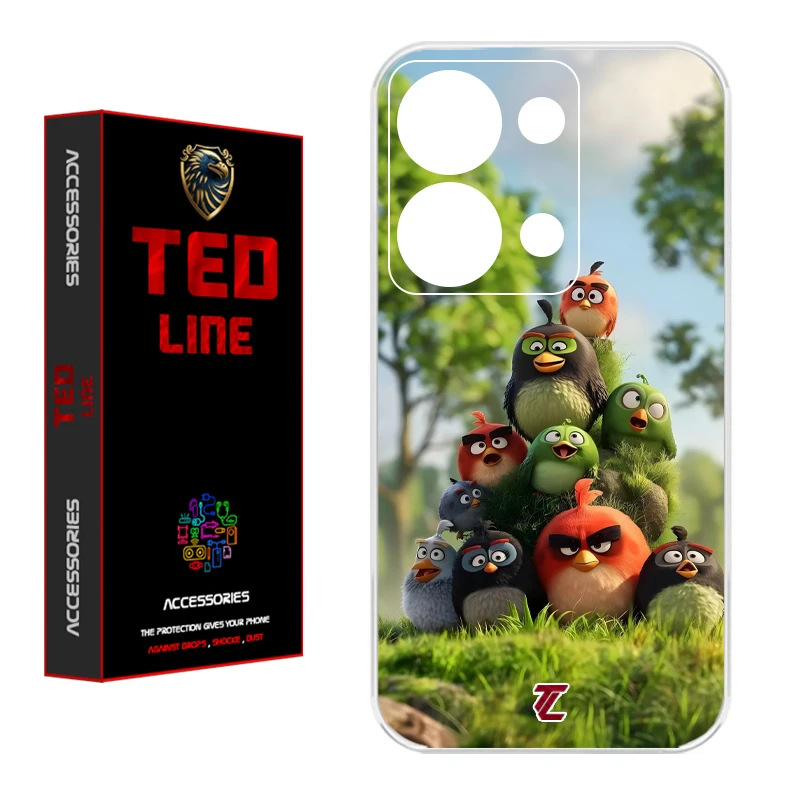 کاور تد لاین طرح پرنده خشمگین کد 1132 مناسب برای گوشی موبایل شیائومی Redmi Note 13 Pro 4G / Poco M6 Pro