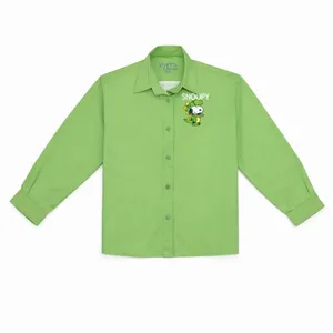 شومیز آستین بلند یقه برگردان زنانه مدل کارتونی 024