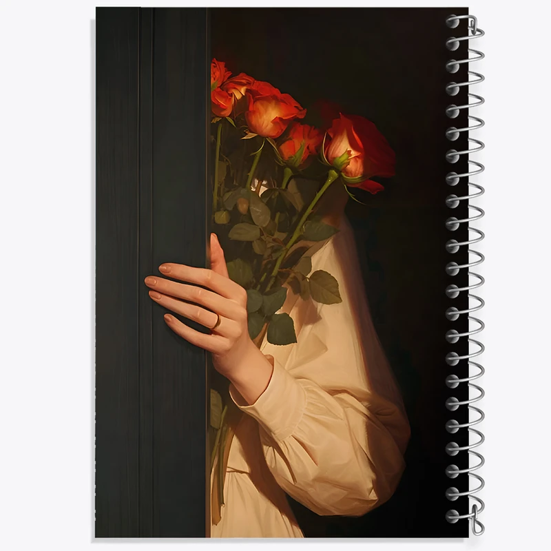 دفتر ژورنال نویسی 50 برگ خندالو مدل نقطه ای طرح دخترانه کد F7060