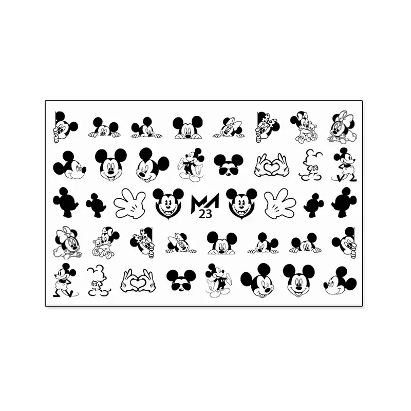 برچسب لنز ناخن مدل میکی موس کد MT-L23