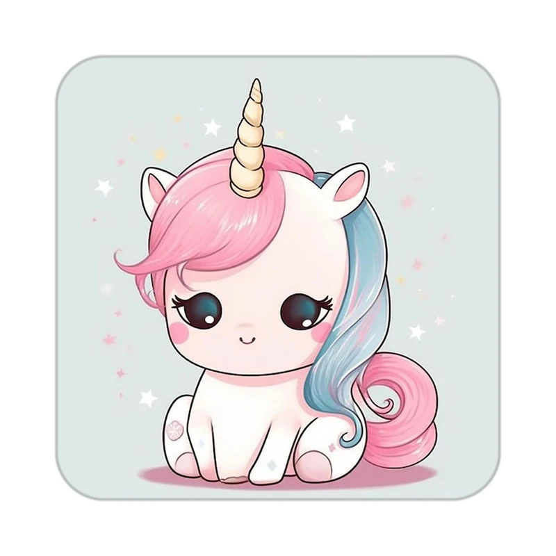 زیر لیوانی کاکتی طرح اسب تک شاخ و یونیکورن مدل mp29865