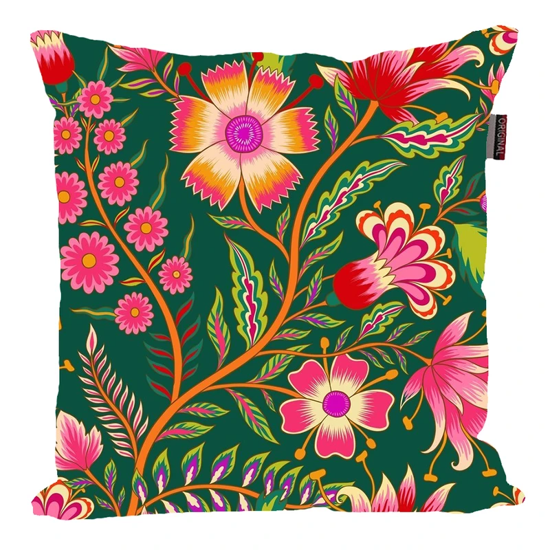 کوسن پاد آفرین مدل فانتزی طرح گل و برگ کد PK40641