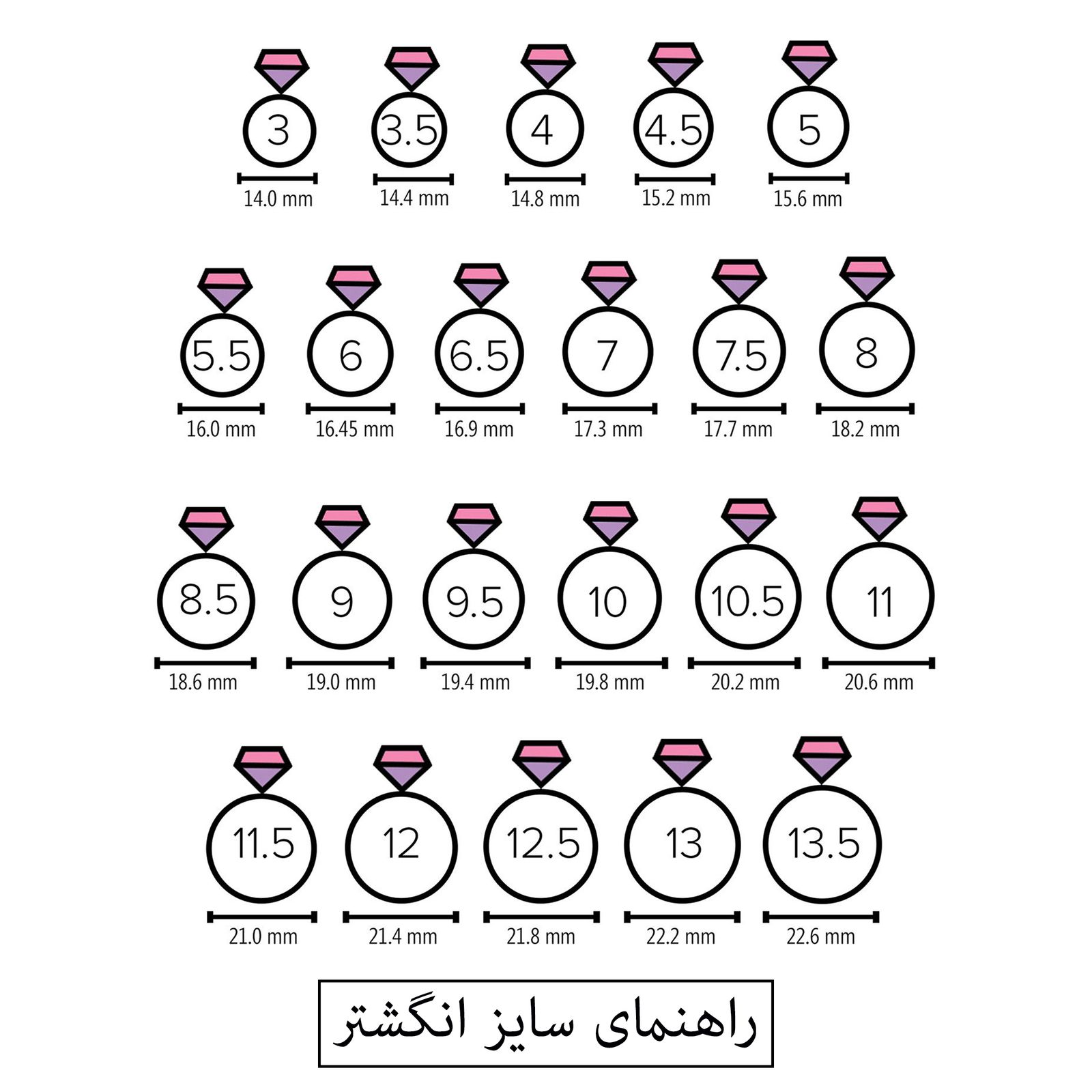 انگشتر طلا 18 عیار زنانه سهی مدل DR35-8 -  - 6