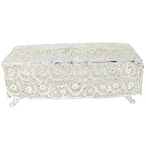 جعبه دستمال کاغذی ملیله کاری کد 01