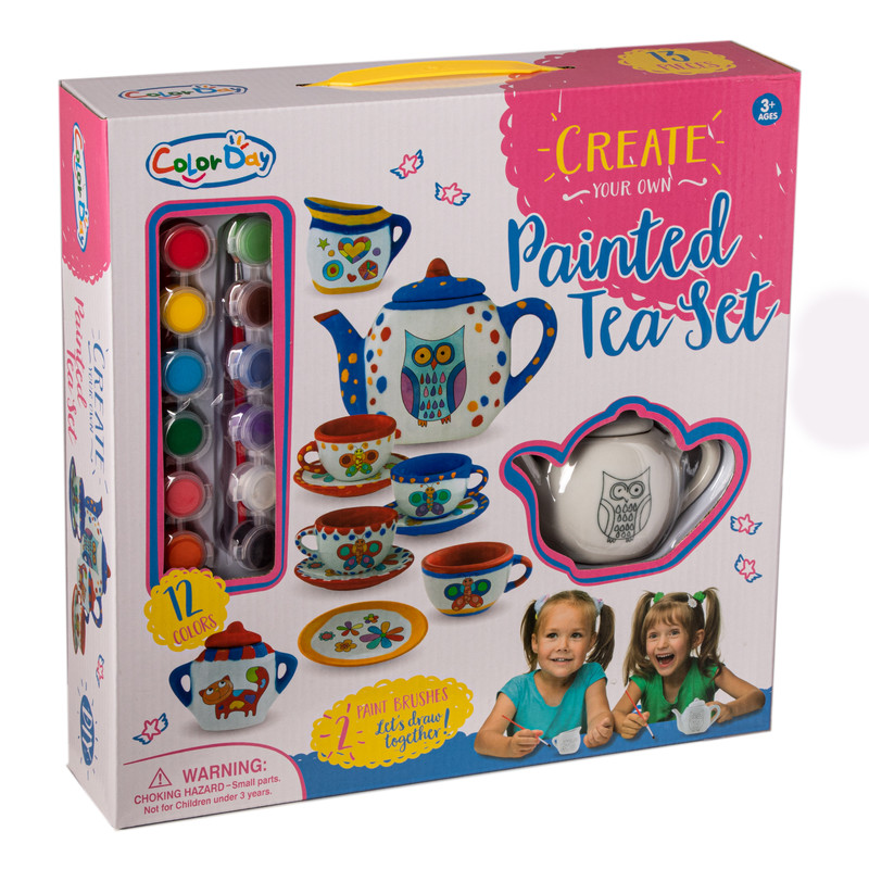 بازی آموزشی رنگ آمیزی مدل Painted tea set