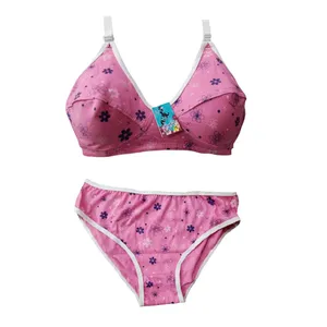 ست شورت و سوتین زنانه مدل گل رنگ صورتی