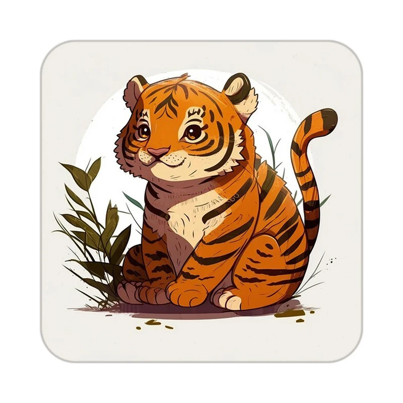 زیر لیوانی کاکتی طرح حیوانات کارتونی مدل mp27694