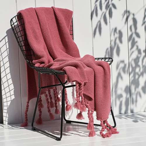 شال مبل مدل کلاسیک ده منگوله طنابی سایز 175×140 سانتی متر