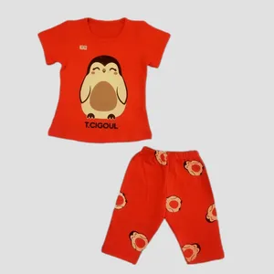 ست تی شرت و شلوارک دخترانه مدل DP7878