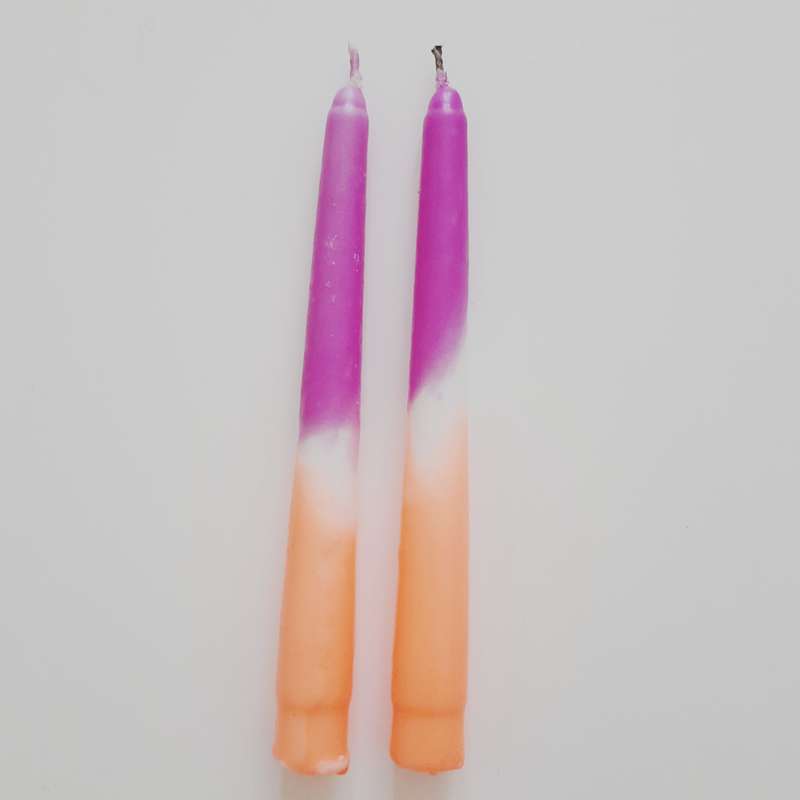 شمع دست ساز مدل قلمی بسته 2 عددی