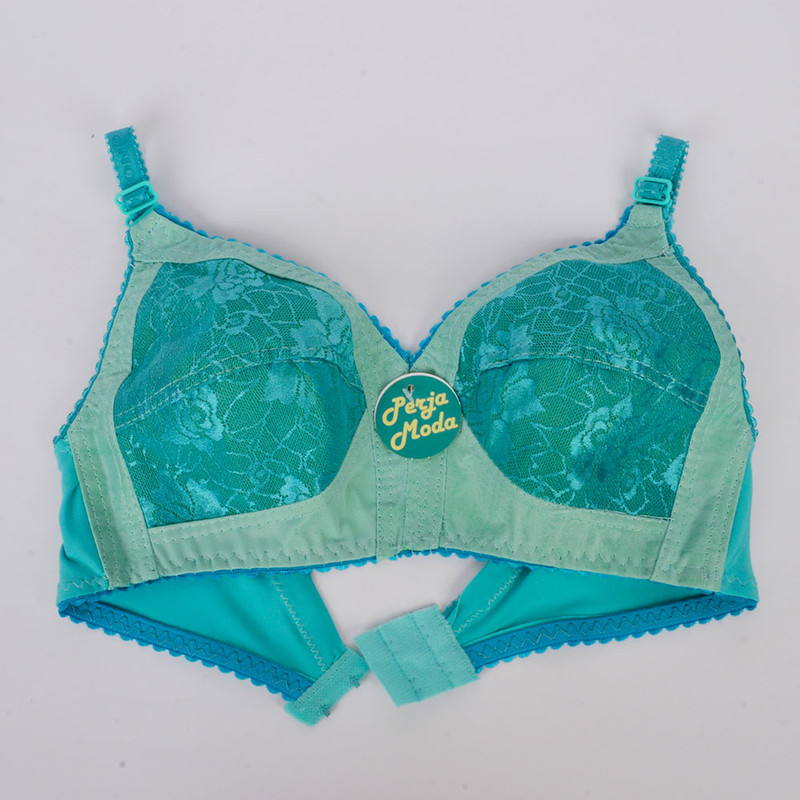 سوتین زنانه پرجامدا مدل 340020653 رنگ فیروزه ای