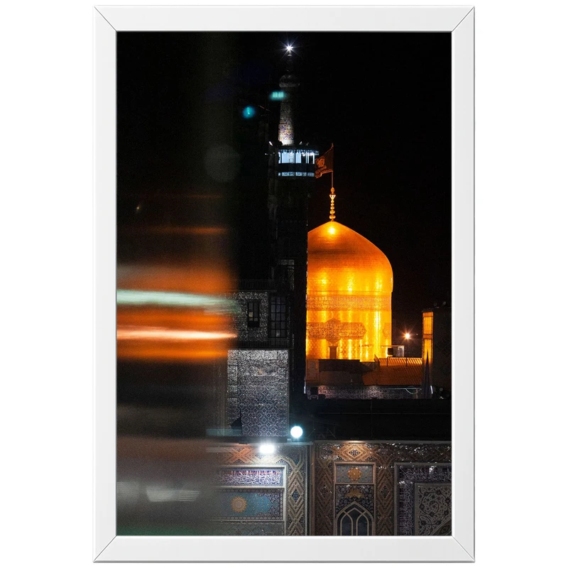 تابلو بکلیت طرح حرم امام رضا علیه السلام مدل W-po2084 فریم سفید