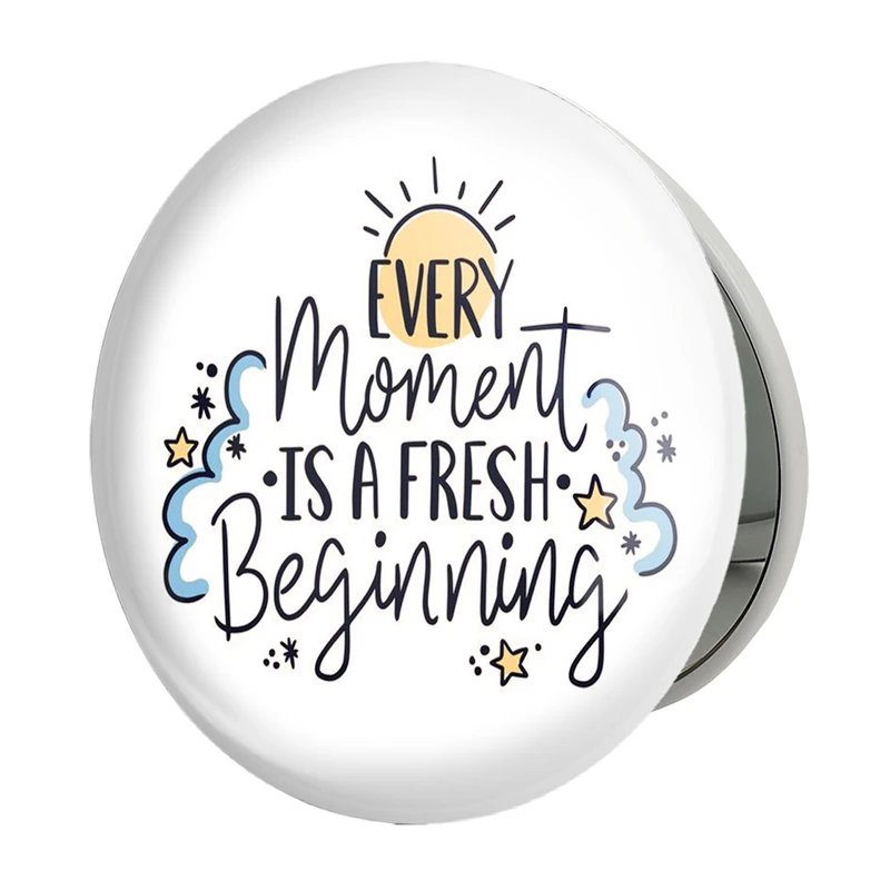 آینه جیبی خندالو طرح جملات انگیزشی مدل تاشو کد 24818 