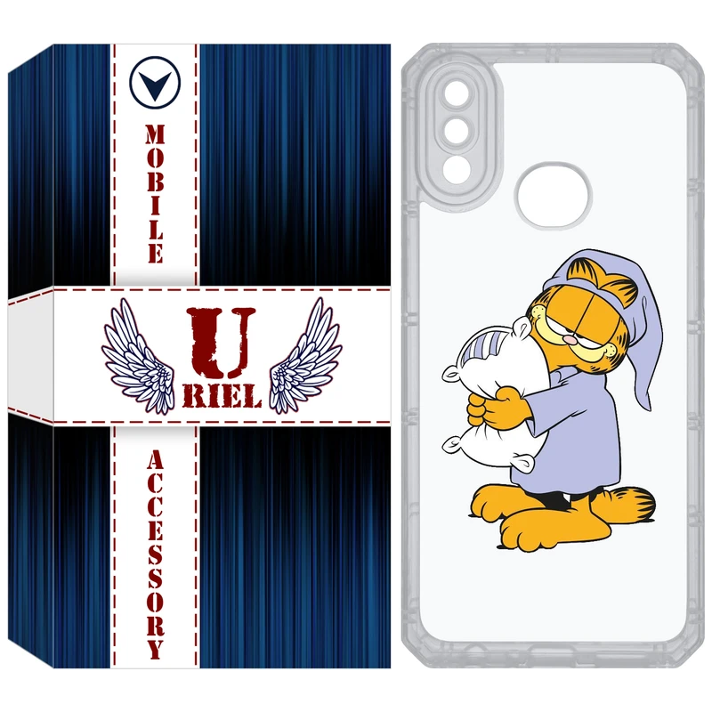 کاور یوریل مدل Clear کد 73 طرح گارفیلد خوابالو مناسب برای گوشی موبایل سامسونگ Galaxy A10S / M10S