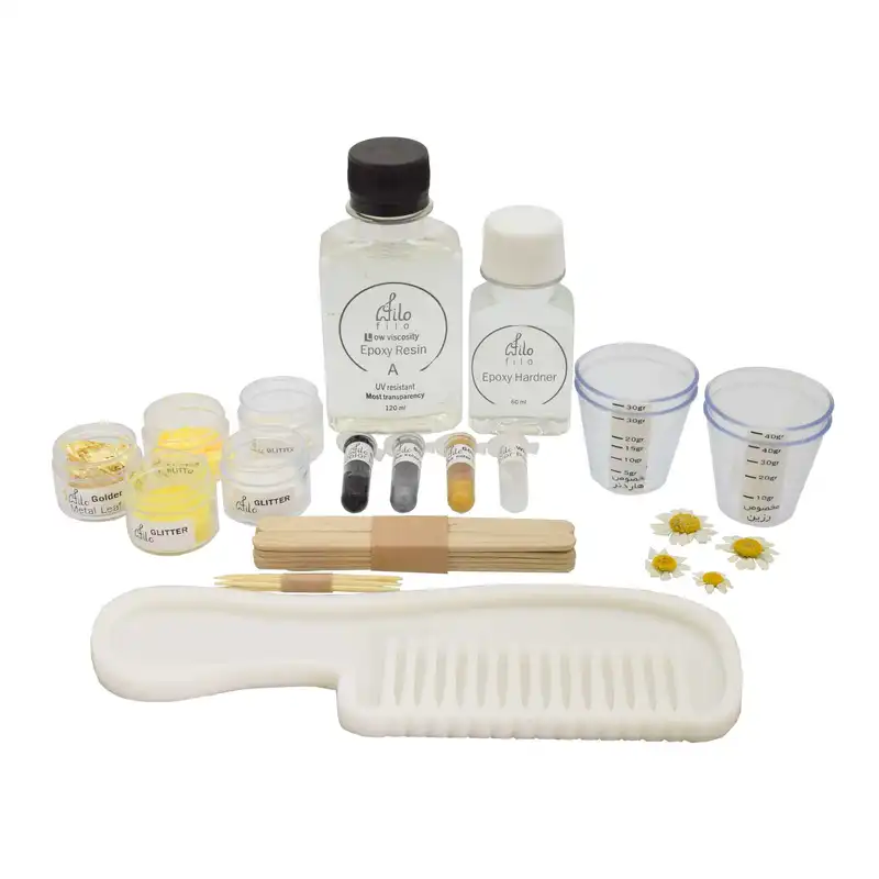 بسته کار با رزین اپوکسی فیلو باکس مدل شانه سر مجموعه 22 عددی