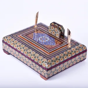  قلمدان خاتم کاری طرح خورشید کد 2015