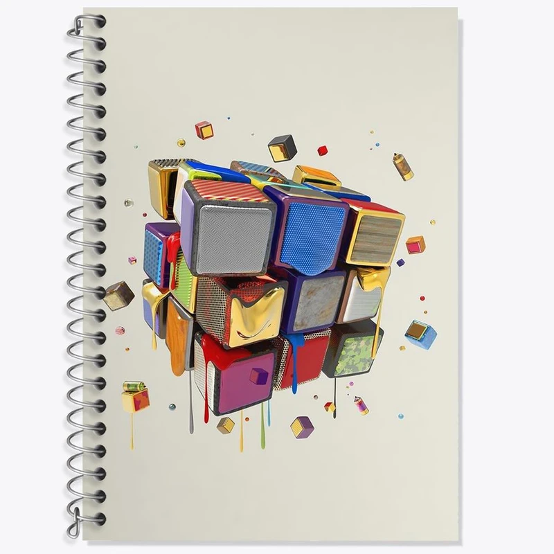 دفتر لغت 50 برگ خندالو مدل مکعب روبیک کد 27809