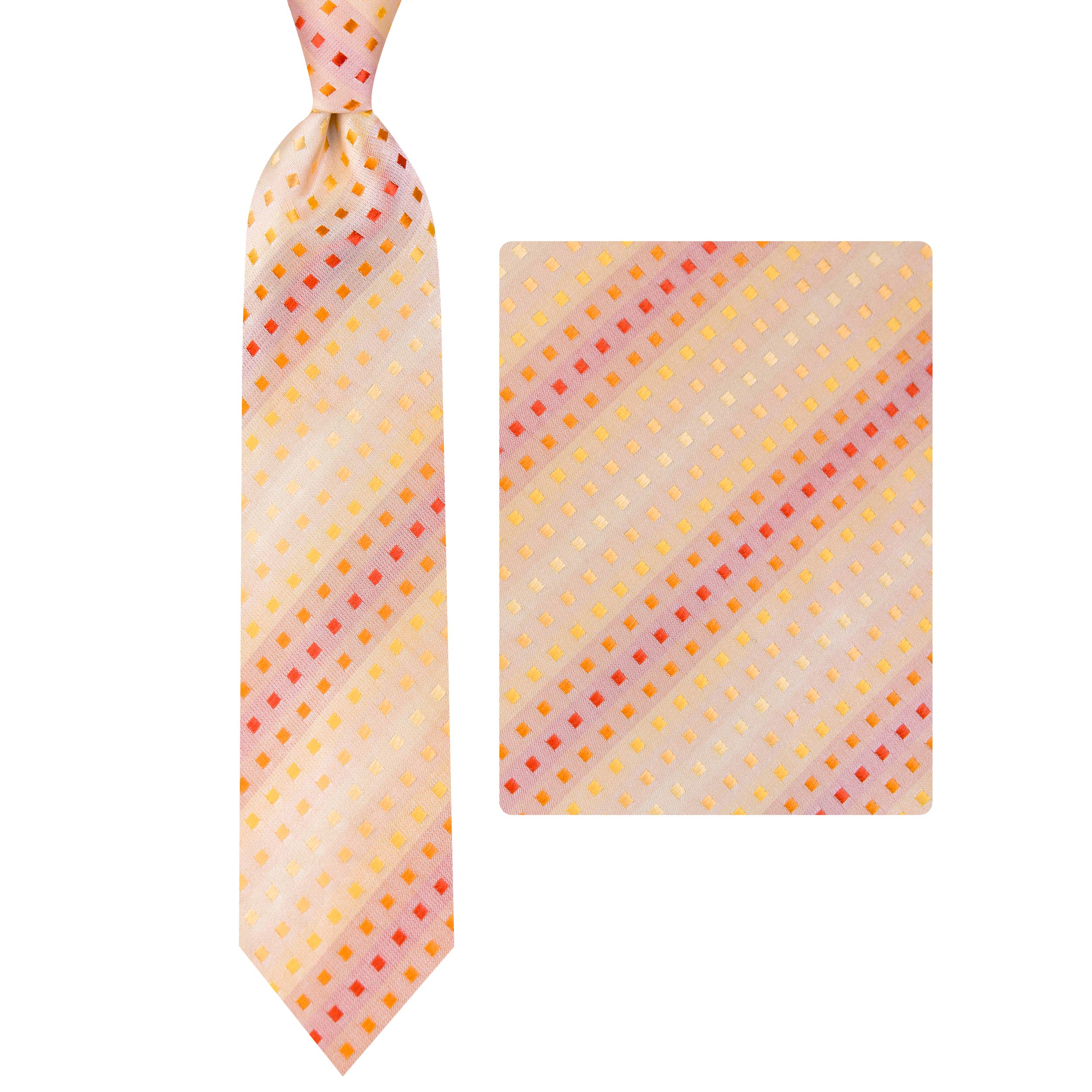 ست کراوات و دستمال جیب مردانه مدل GF-PO1541-GO 