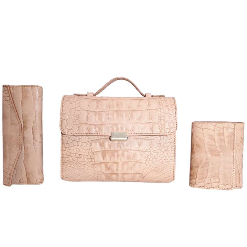 ست کیف چرمی مدل stp1 مجموعه 3عددی