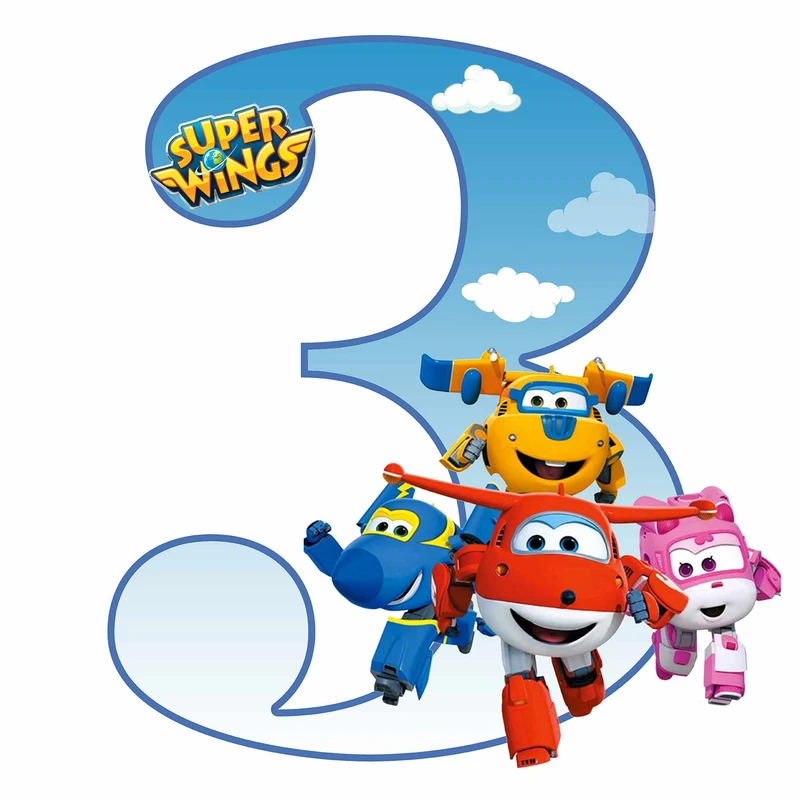   استند رومیزی تولد مدل عدد 3 طرح جت پستچی کد 1636